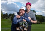 John Robins and Andrew 'Beef' Johnston met for the first time at North Middlesex Golf Club..