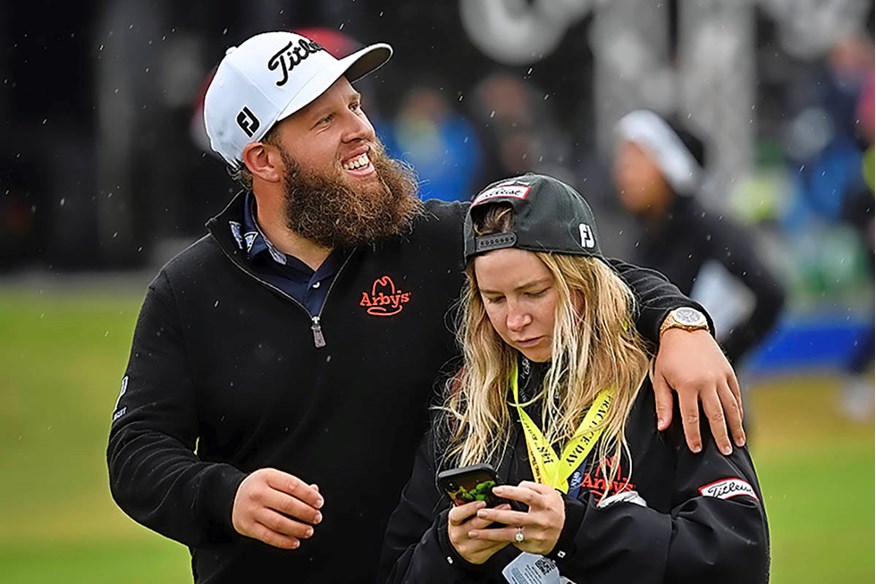 Andrew 'Beef' Johnston with wife Jodie.