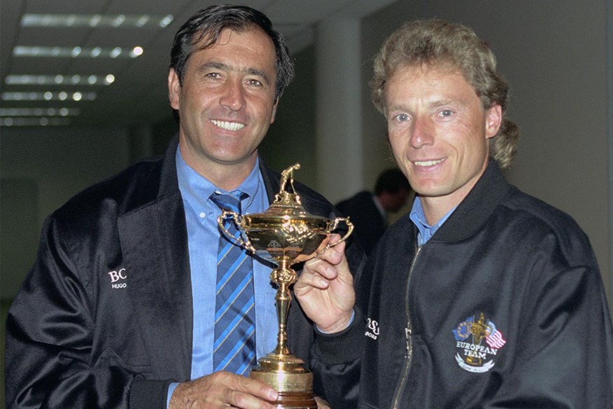 Bernhard Langer with Seve Ballesteros and The Ryder Cup.