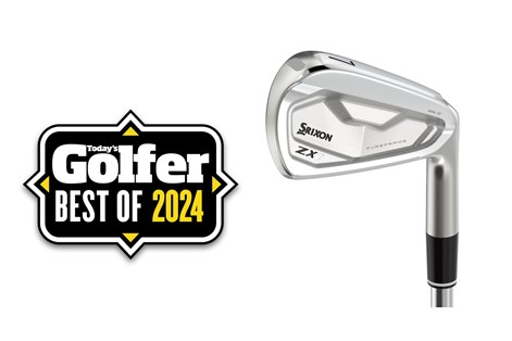 The Srixon ZX7 MKII iron with a Best of 2024 Today's Golfer Badge
