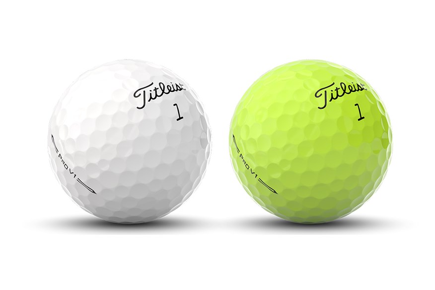 The Pro V1 is available in white and yellow.