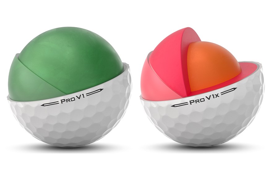 The new Titleist Pro V1 and Pro V1x golf balls have new cores.