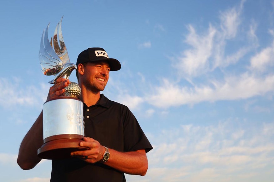 Victor Perez winner of the Abu Dhabi Championship at Yas Links golf club.