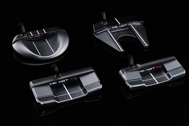 Odyssey Tri-Hot 5k Mallet putters top.