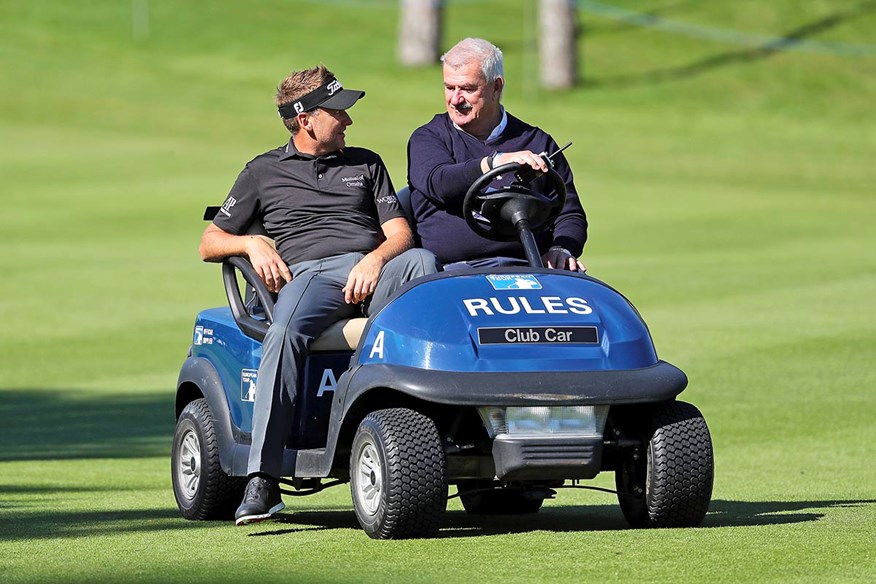 Ian Poulter chats with John Paramor.