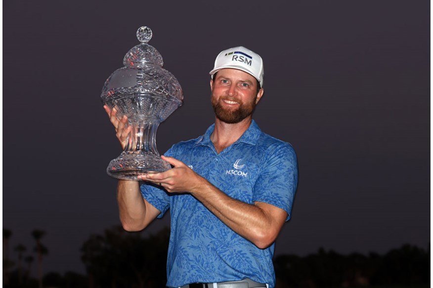 Chris Kirk with the Honda Classic trophy.