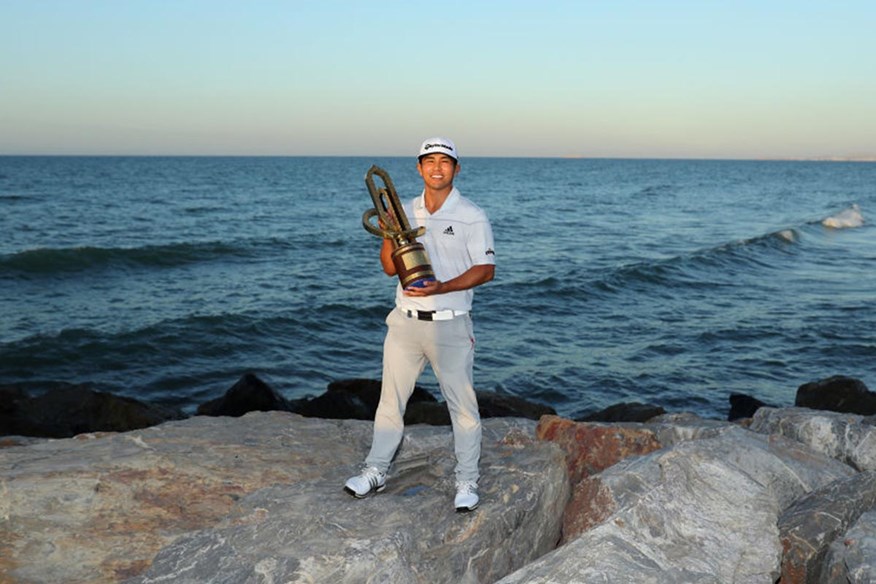 Kurt Kitayama winning Oman Open in 2019.