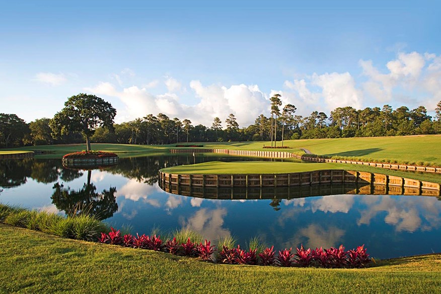 Sawgrass' famous par-3 17th hole.