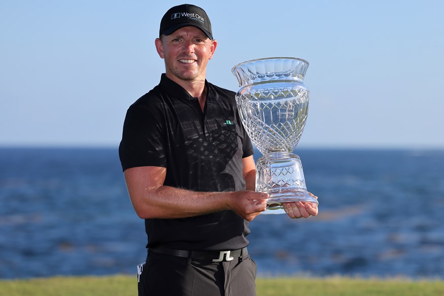 Matt Wallace celebrating his first win in nearly five years in the Dominican Republic.