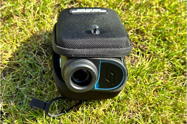 The Shot Scope Pro L2 Laser Rangefinder's case is impressively secure.