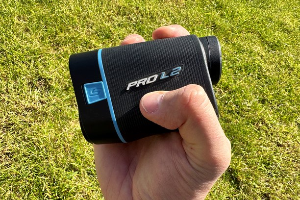 The Shot Scope Pro L2 Laser Rangefinder is compact.