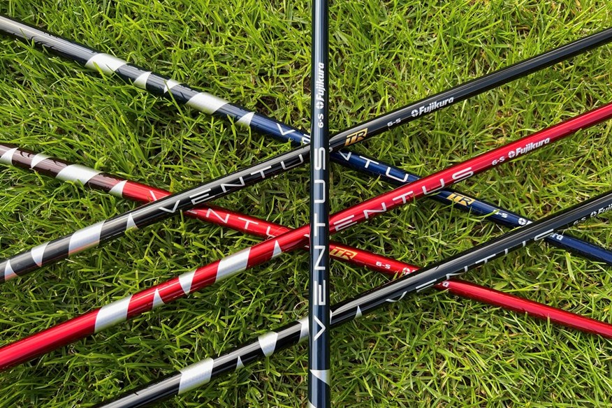 The Fujikura Ventus driver shaft family sat on grass