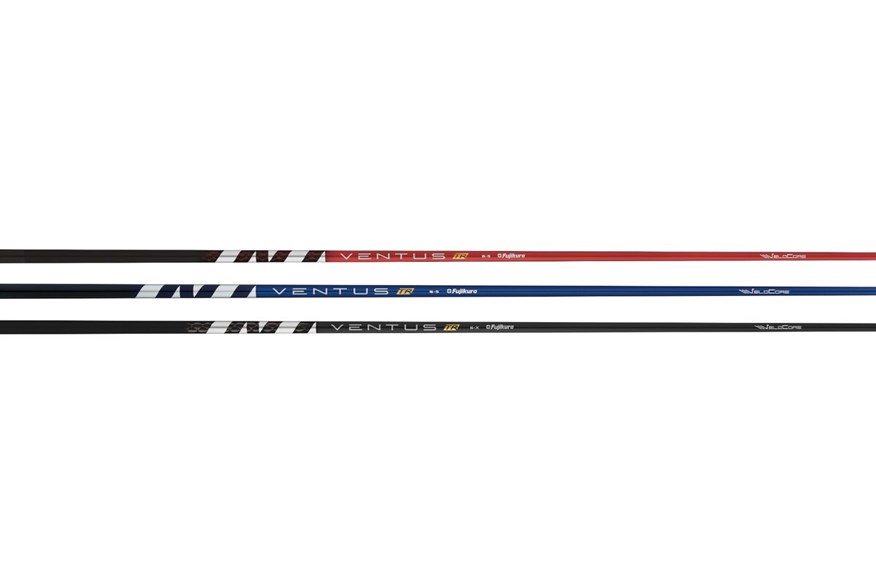 The Fujikura Red, Blaue and Black Ventus TR shafts 