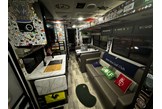 Inside the RV which doubled as a mobile museum.