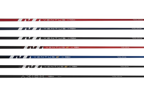 An image showing all the premium shafts that Fujikura make