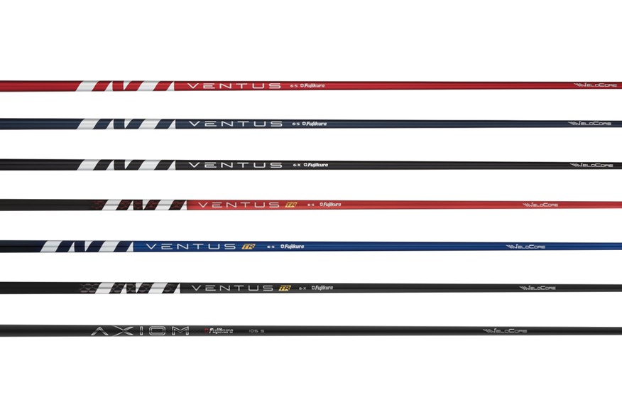 An image showing all the premium shafts that Fujikura make