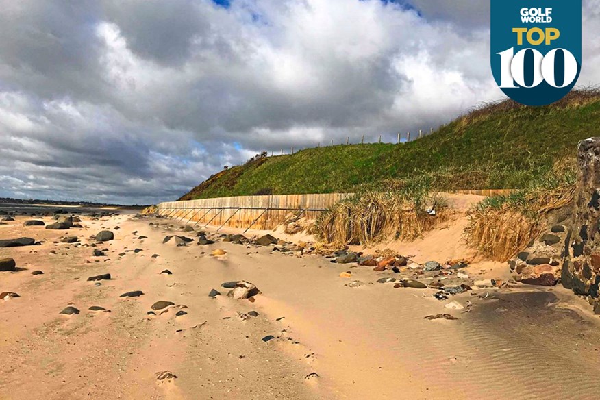 Lundin Links used old railway sleepers to build a coastal defence