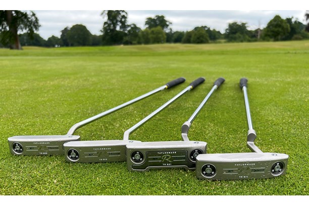 The TaylorMade TP Reserve blade putters on a golf course