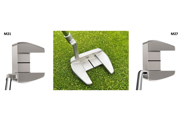 The TaylorMade TP Reserve M21 and M27 putters on course and at adress