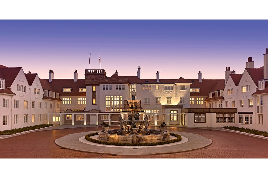 The courtyard at the Turnberry Hotel.