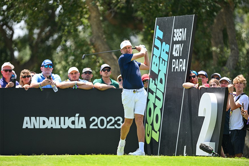 Ian Poulter in action at Valderrama for LIV Golf Andalucia in 2023