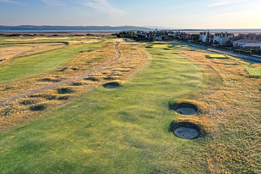 Hole 1 at Royal Liverpool.