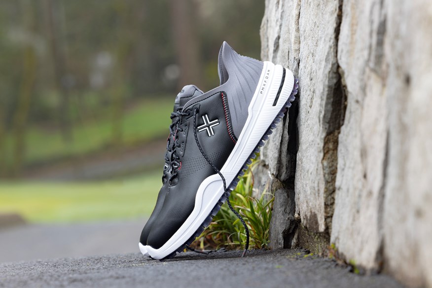 Payntr 005 golf shoe black grey colorway.