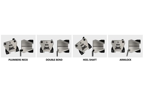 The four different toe hangs of PXG Battle Ready 2 putters