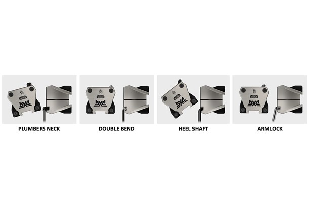 The four different toe hangs of PXG Battle Ready 2 putters