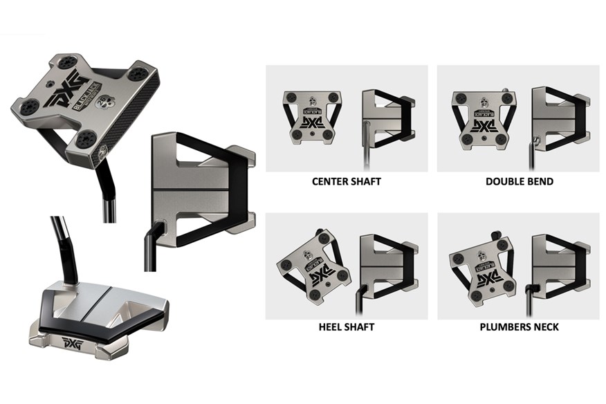The PXG Battle Ready 2 Blackjack putter in the play postion and showing varying toe hangs