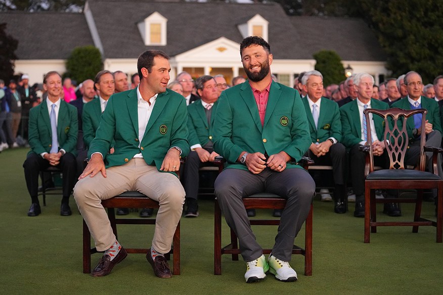 Jon Rahm and Scottie Scheffler as Masters Champions.