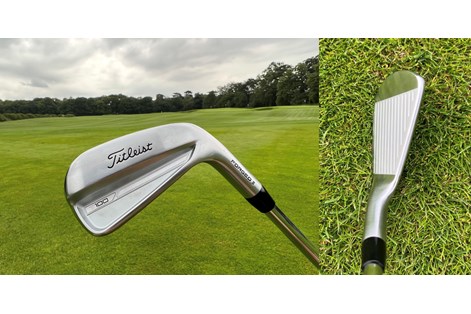 The Titleist T100 2023 Iron back and at address
