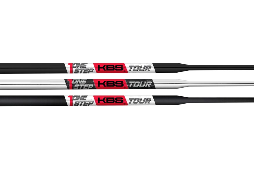 The three different finishes of the KBS One-Step putter shaft 