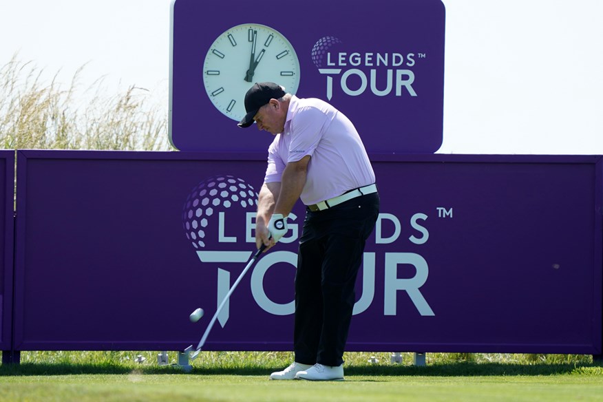 Ian Woosnam teeing off on the Legends Tour