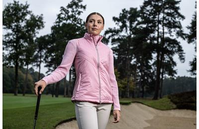 Callaway Chev Welded Quilted Jacket on course.