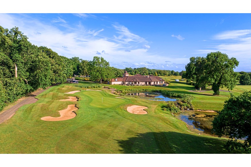 The 18th hole at The Manor House overlooks the clubhouse.