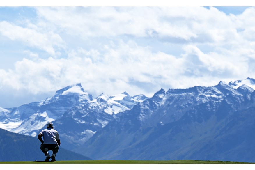 Aberg at the breathtaking Crans-sur-Sierre Golf Club