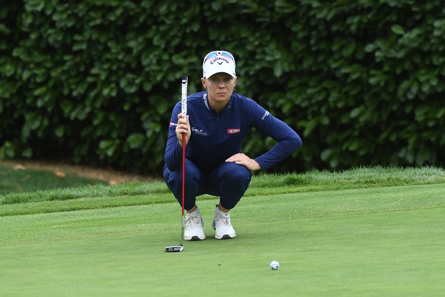 Madelene Sagstrom uses an Odyssey O-Works Stroke Lab Marxman putter