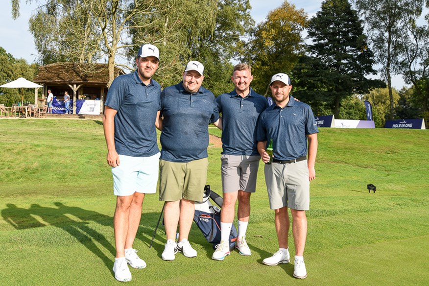 Team Clubhouse finishing on hole 6 at the Michael Carrick Foundation Golf Day