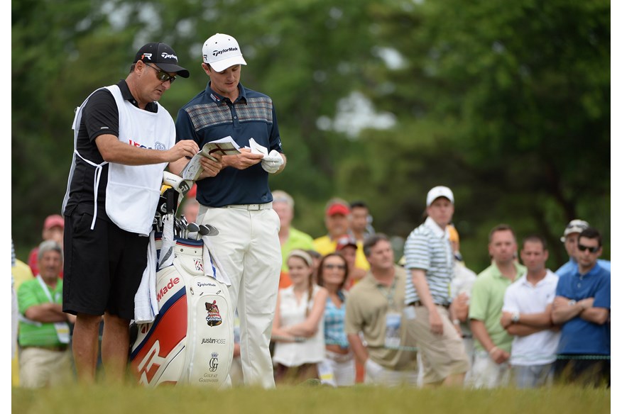 Justin Rose and caddie Mark Fulcher won the 2013 US Open at Merion.