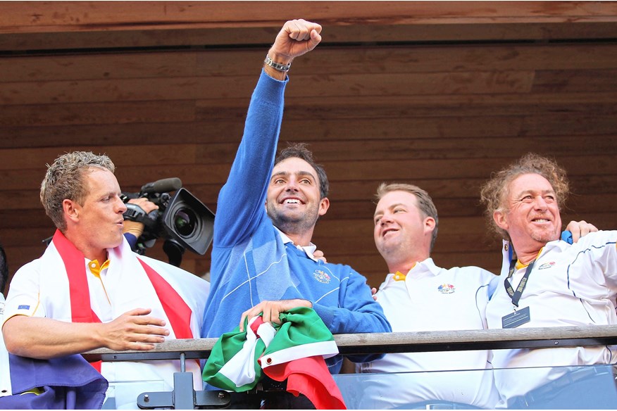 Edoardo Molinari was part of the triumphant European Ryder Cup team in 2010 at Celtic Manor.