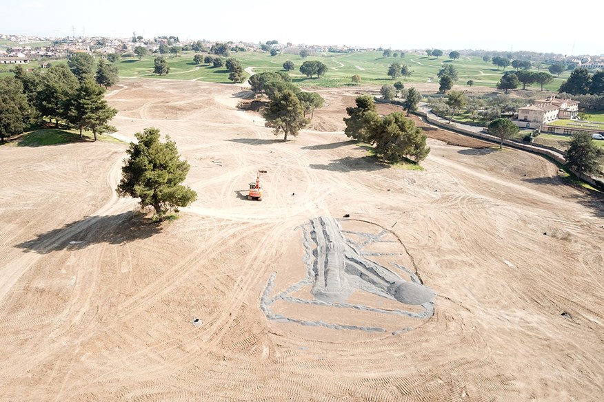 The Marco Simone course under construction.