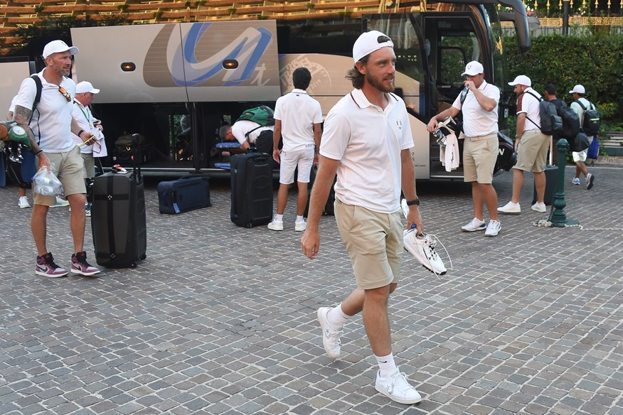 Team Europe arrive for pre-Ryder Cup practice session in Rome