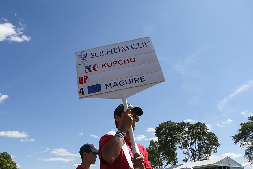 Leona Maguire beat Jennifer Kupcho 5&4 in the 2021 Solheim Cup singles