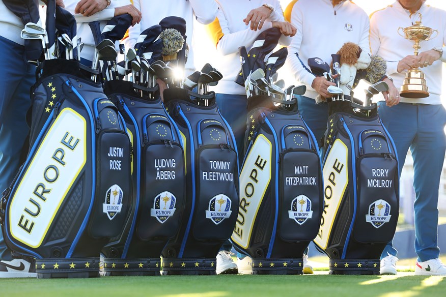 Team Europe's bags for the 2023 Ryder Cup.