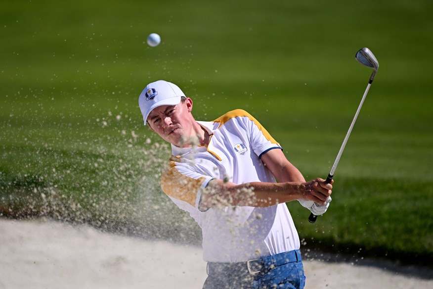 Matt Fitzpatrick playing at the 2023 Ryder Cup in Rome.