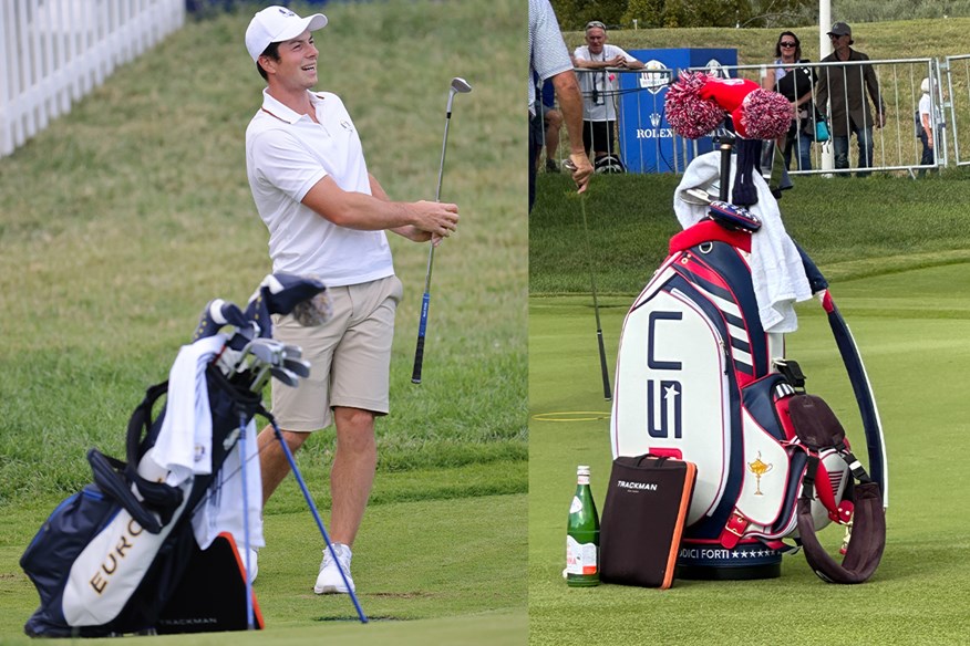 It looks like Team Europe will use stand bags, while Team USA will use Tour bags at this year's Ryder Cup.