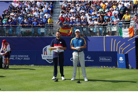 Patrick Cantlay took on Justin Rose in match three.