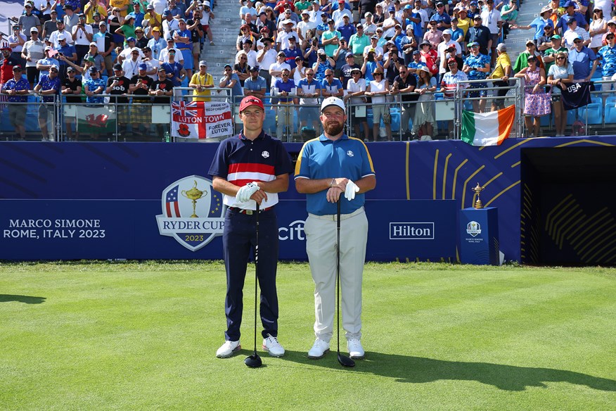 Jordan Spieth and Shane Lowry faced off in match 10 of the singles.