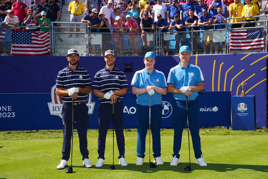 Max Homa and Wyndham Clark played Bob MacIntyre and Justin Rose in the Ryder Cup Friday afternoon fourballs.